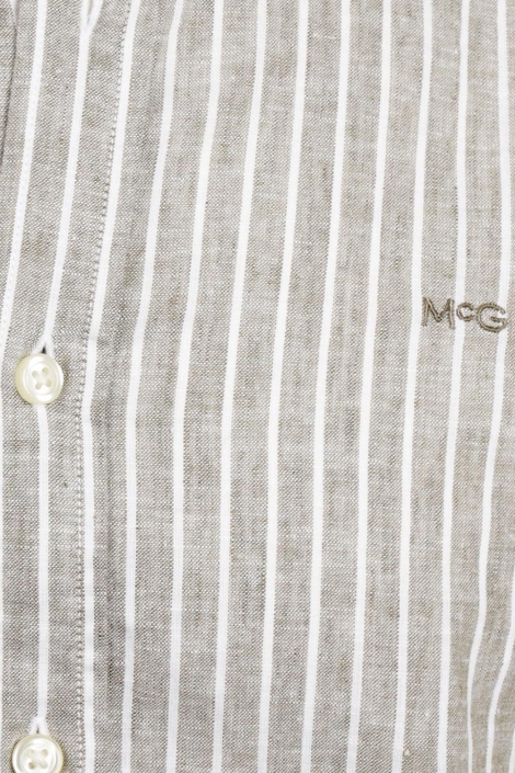 McGregor cotton linen stripe shirt